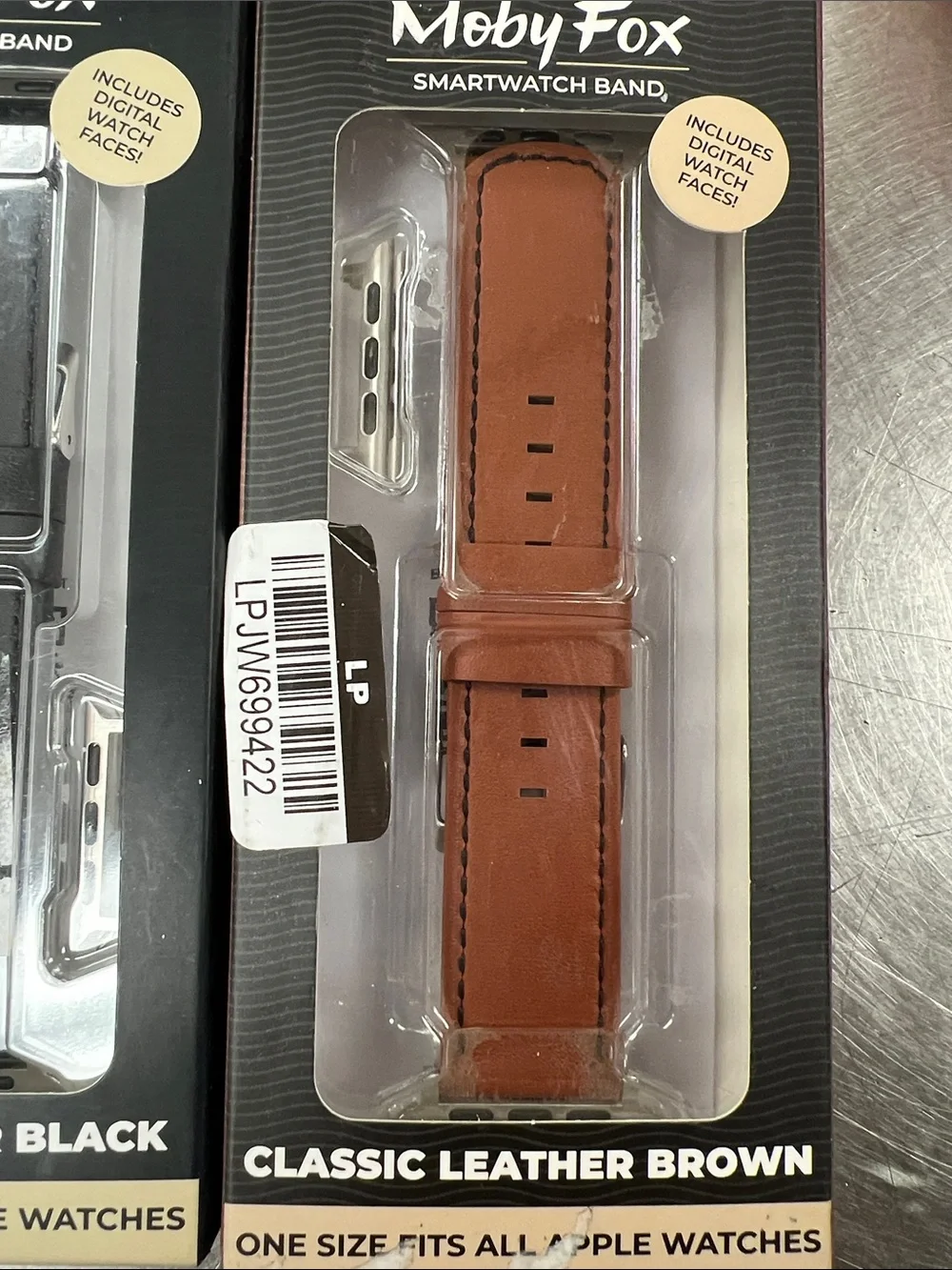 Classic Leather Brown & Black Moby Fox Smartwatch Bands